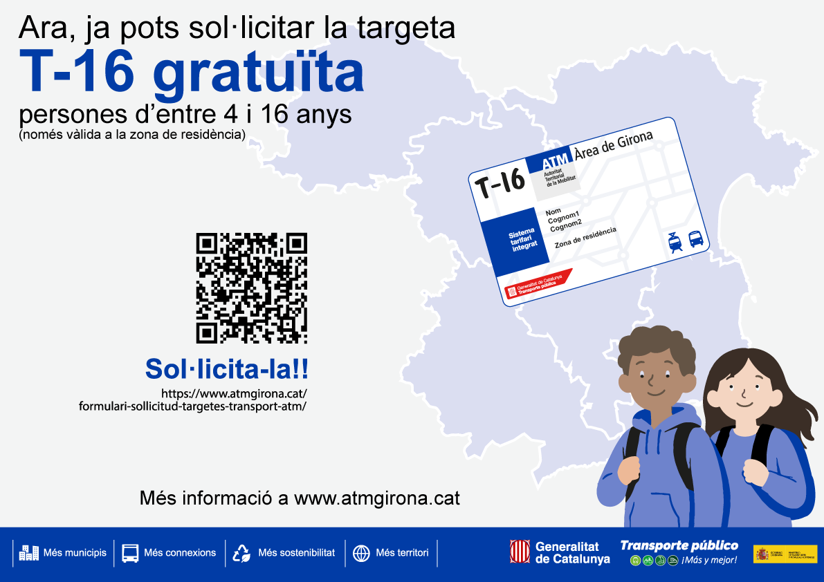Demana la targeta T16 gratuïta